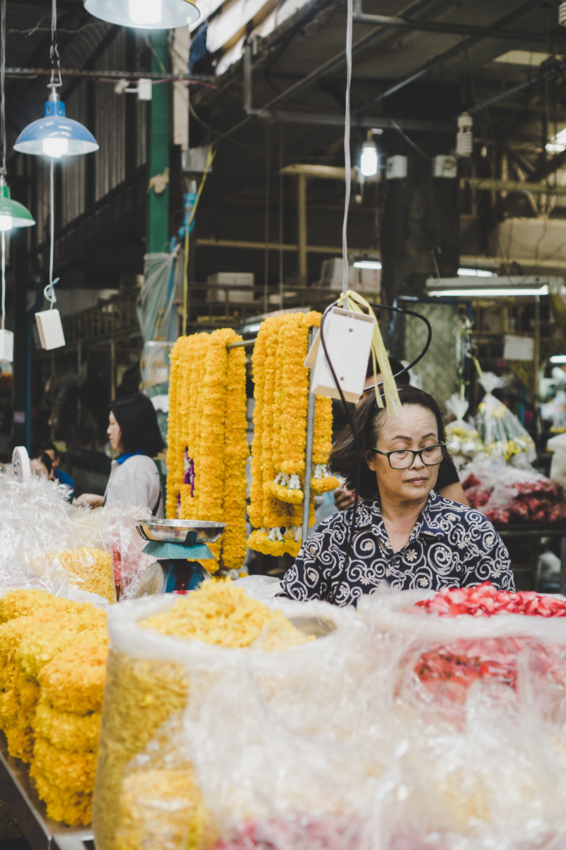 2 jours à Bangkok, Pak Khlong Talat : le marché aux fleurs.