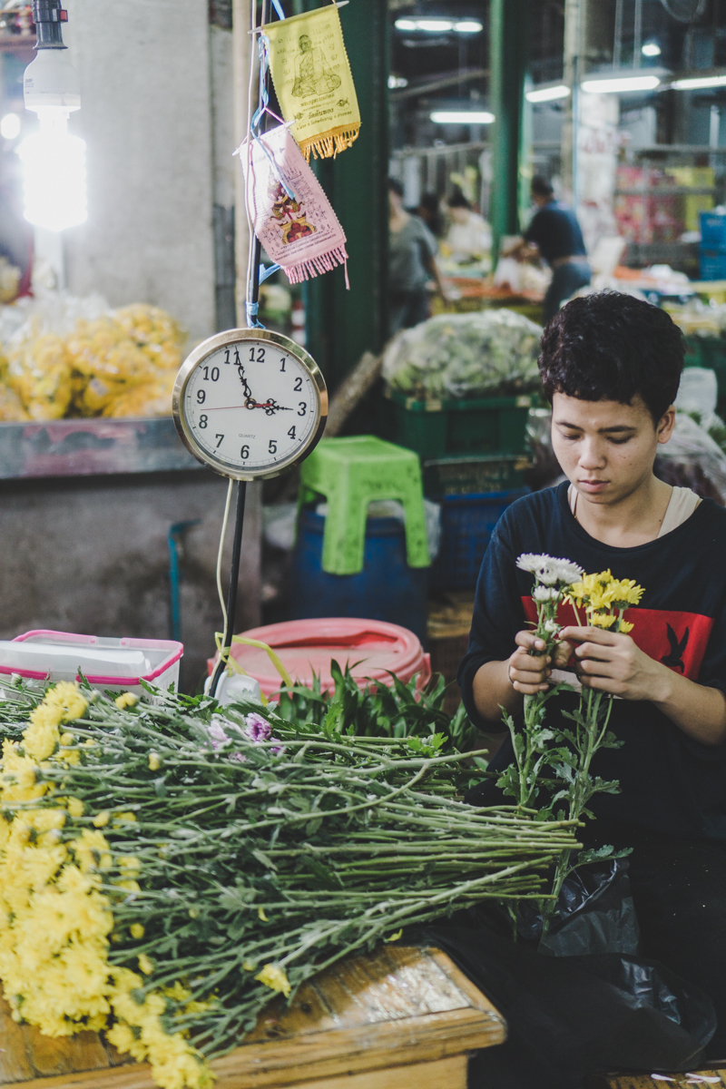 2 jours à Bangkok, Pak Khlong Talat : le marché aux fleurs.